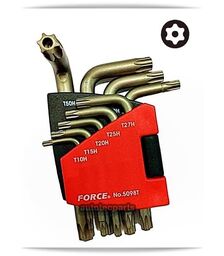 Allen Torx  Κλειδιά Με Τρύπα Σετ 9 Tεμ. 5098T FORCE - Εργαλεία Χειρός στο Autotec Δούμας