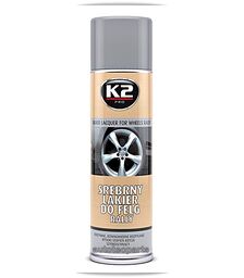 K2 SILVER LACQUER Ασημί Βαφή Ζαντών Spray 500 ML - Λιπαντικά & Χημικά στο Autotec Δούμας